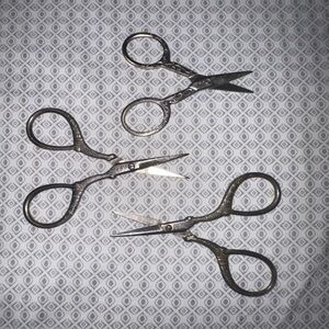 vintage embroidery or sewing scissors (MADE IN THE USA) (all 3 included)